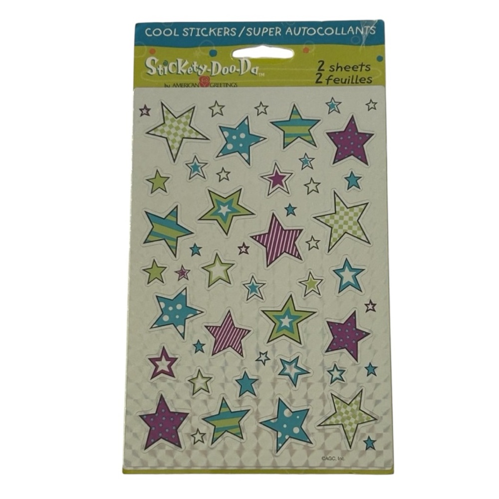 🦋 5/$25 - Vintage 90’s Star Stickers: Stickety Doo-Da by American Greetings